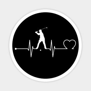 Golf Heartbeat Gift Golf Lovers Golf Players Gift Magnet